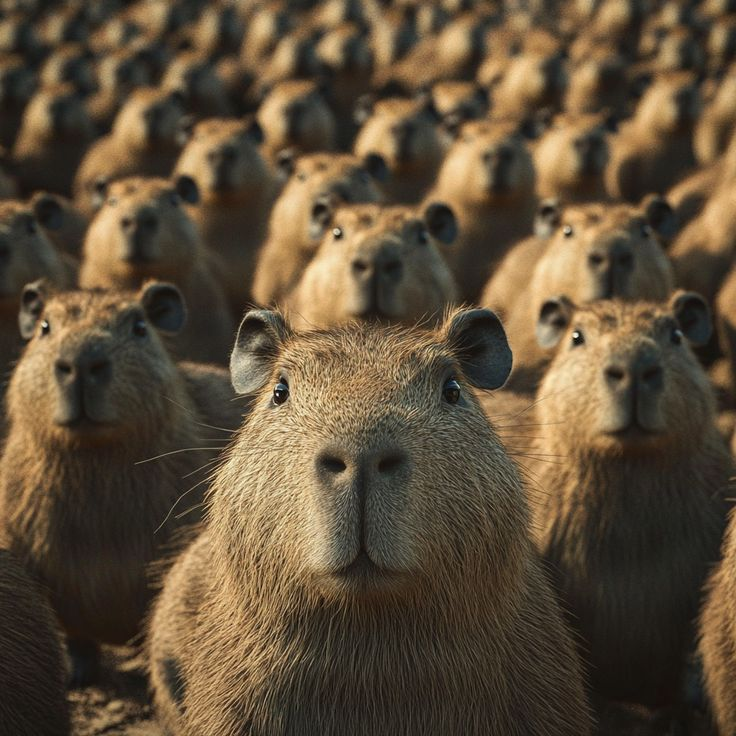 Capybara herd